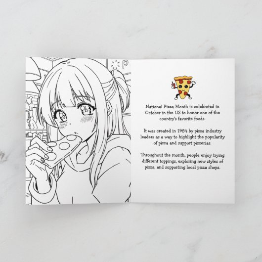 Happy National Pizza Month is October カード (内部)