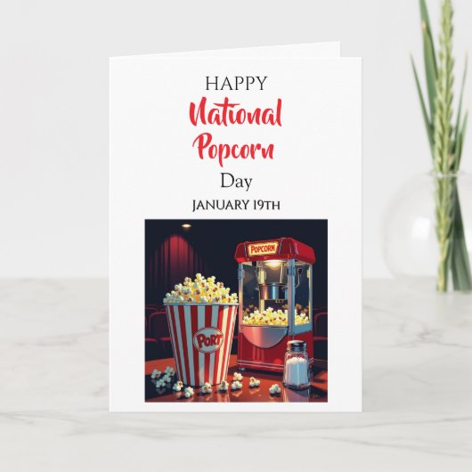 Happy National Popcorn Day! January 19th カード (正面)