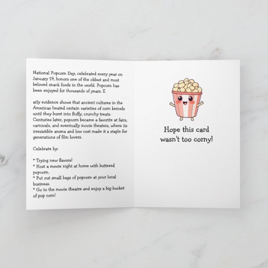 Happy National Popcorn Day! January 19th カード (内部)