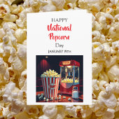 Happy National Popcorn Day! January 19th カード