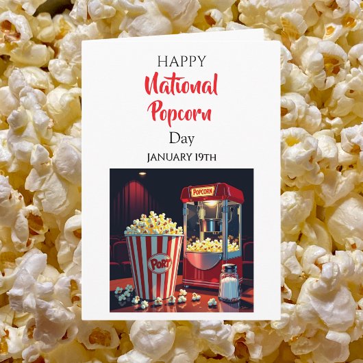 Happy National Popcorn Day! January 19th カード