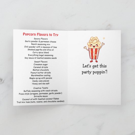 Happy National Popcorn Month! October カード (内部)