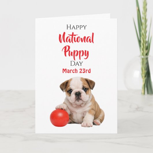 Happy National Puppy Day - March 23rd カード (正面)