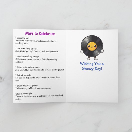 Happy National Retro Day | February 27th カード (内部)