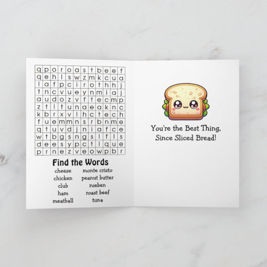 Happy National Sandwich Day | November 3rd カード (内部)