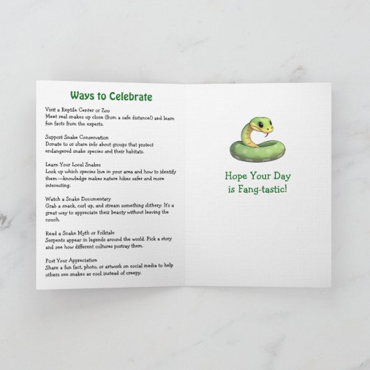 Happy National Serpent Day | February 1st カード (内部)