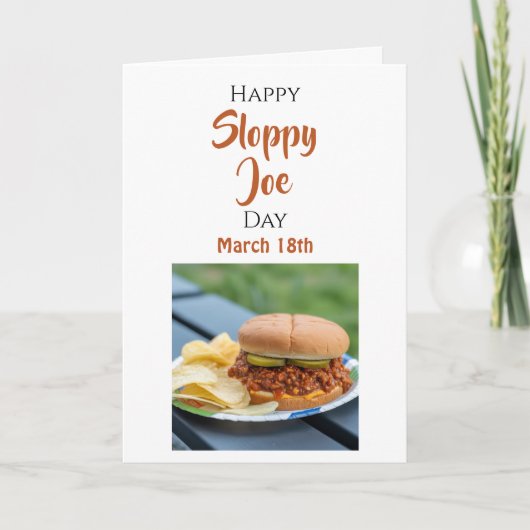 Happy National Sloppy Joe Day - March 18th カード (正面)