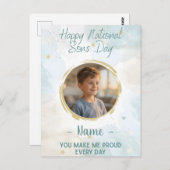 Happy National Sons Day Card - Celebrate Your Son ポストカード (正面/裏面)