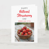 Happy National Strawberry Day | February 27th カード (正面)