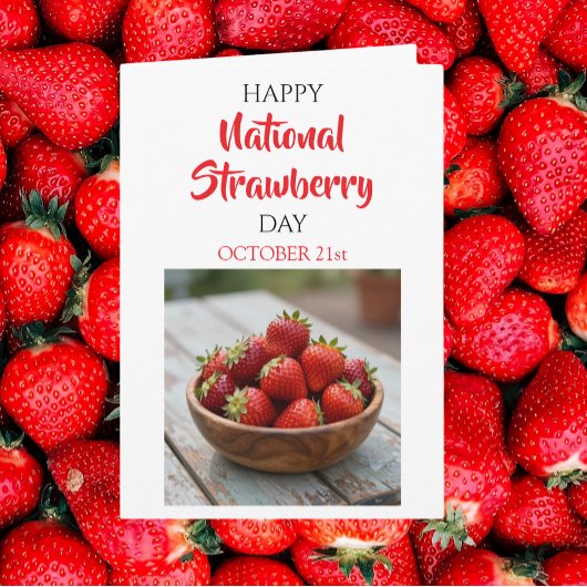 Happy National Strawberry Day | February 27th カード