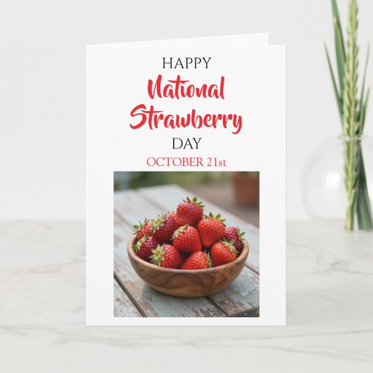 Happy National Strawberry Day | February 27th カード (正面)