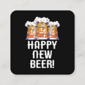 HAPPY NEW BEER! 年末年始の飲み会 スクエア名刺 (裏面)