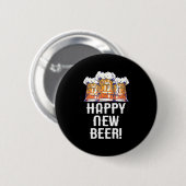 HAPPY NEW BEER! 年末年始の飲み会 缶バッジ (正面&裏面)