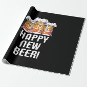 HAPPY NEW BEER! 年越しパーティーの乾杯 ラッピングペーパー (アンロールド)