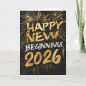 Happy new beginnings 2026 card カード (正面)