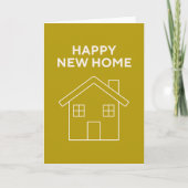 Happy New Home Card - Mustard background  カード (正面)