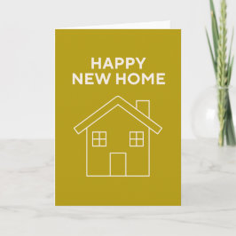 Happy New Home Card - Mustard background  カード