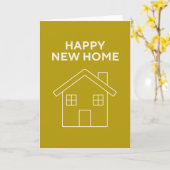 Happy New Home Card - Mustard background  カード (黄色い花)