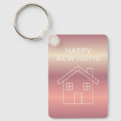Happy New Home Card - Pink Gradient  キーホルダー (正面)