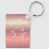 Happy New Home Card - Pink Gradient  キーホルダー (裏面)