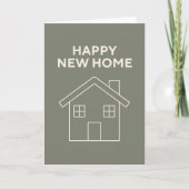 Happy New Home Card - Warm eucalyptus カード (正面)