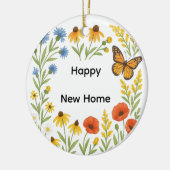 Happy New Home Floral  セラミックオーナメント (左)