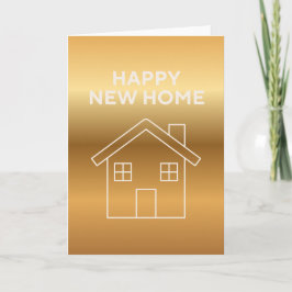 Happy New Home - Gold Gradient background  カード