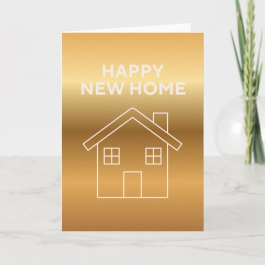 Happy New Home - Gold Gradient background  カード (正面)
