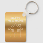 Happy New Home - Gold Gradient background  キーホルダー (裏面)