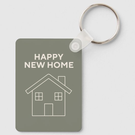 Happy New Home Key Ring - Warm eucalyptus キーホルダー (裏面)