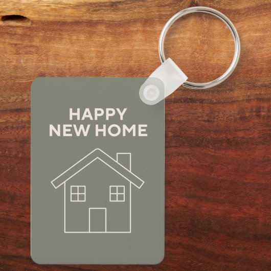 Happy New Home Key Ring - Warm eucalyptus キーホルダー (裏面)