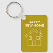 Happy New Home - Mustard background Key ring キーホルダー (正面)