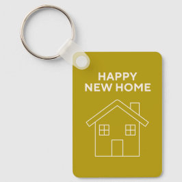 Happy New Home - Mustard background Key ring キーホルダー