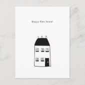 Happy New Home Quote House Illustration Card ポストカード (正面)