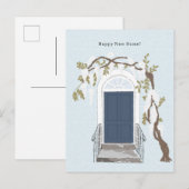 Happy New Home Quote House Illustration Card ポストカード (正面/裏面)