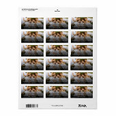 Happy New YearのシンプルScriptのモダンPhoto Address ラベル (フルシート)