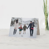 Happy New Yearシンプル Scriptのモダン写ミニマル真 シーズンカード (裏面)