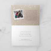 Happy New Yearシンプル Scriptのモダン写ミニマル真 シーズンカード (内部)