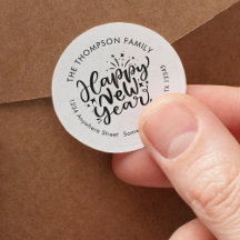 Happy New Yearスクリプトアートの戻り名住所