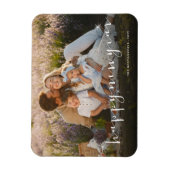 Happy New Yearスクリプトモダン金ゴールドスターバスト写真 マグネット (縦)