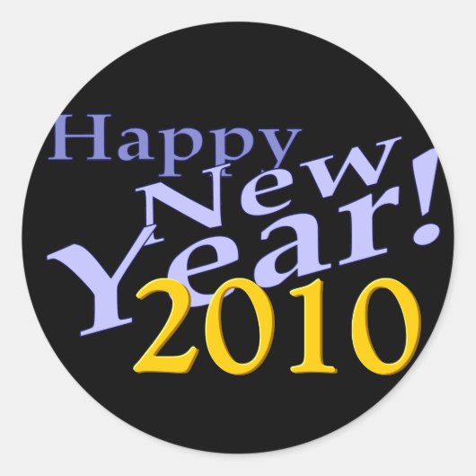 Happy New Yearスタンプ ラウンドシール (正面)