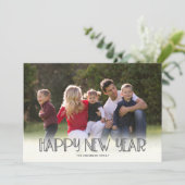 Happy New Yearタイポグラフィ2写真 シーズンカード (スタンド正面)