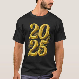 Happy New Yearパーティー供給2025ファミリーマッチング Tシャツ