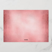 Happy New Yearフォトコラージュエレガントバラ金ゴールド 箔シーズンカード (裏面)