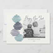 Happy New Yearフォトシンプルオーナメント シーズンカード (正面)