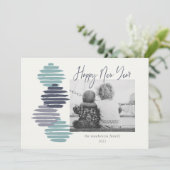 Happy New Yearフォトシンプルオーナメント シーズンカード (スタンド正面)