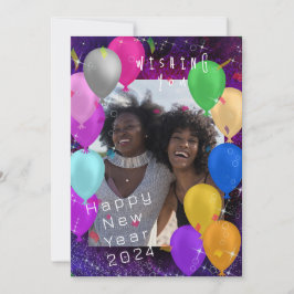 Happy New Yearフォトバルーン シーズンカード