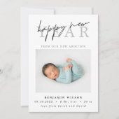 Happy New Yearフォト誕生 案内状 (正面)
