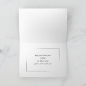 Happy New Yearユニークモダンミニマルスタイル写真 シーズンカード (内部)