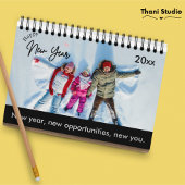 Happy New Year家族の写真と感動的引用文 カレンダー